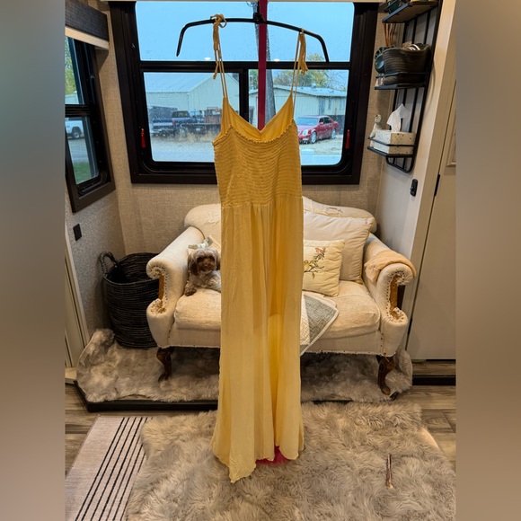 Reformation Sunny Yellow Maxi Dress size Large - Picture 2 of 8